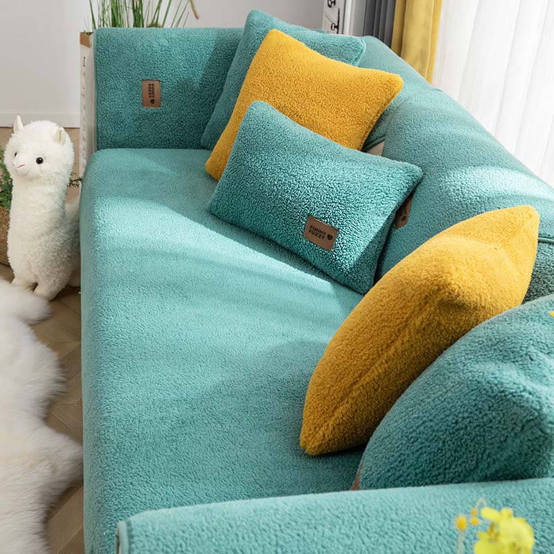 Sofa cover fleece waterproof non-slip washable