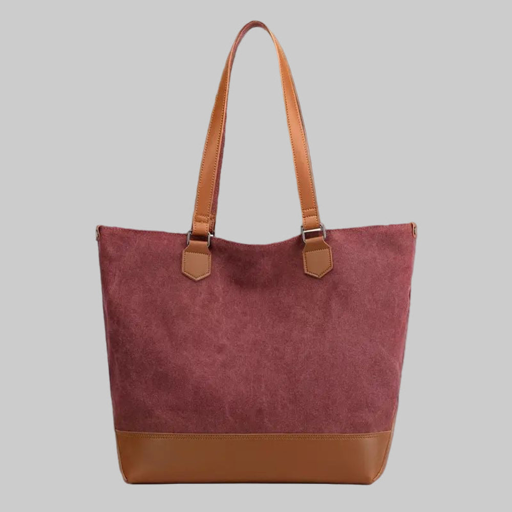 Women Canvas Tote Bag Large Minimalist Shoulder Bag