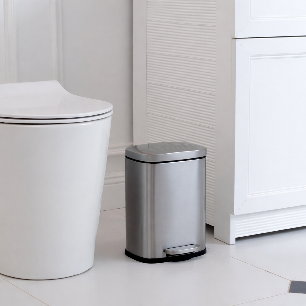 Trash Can Slim Pedal Lid Kitchen Bin