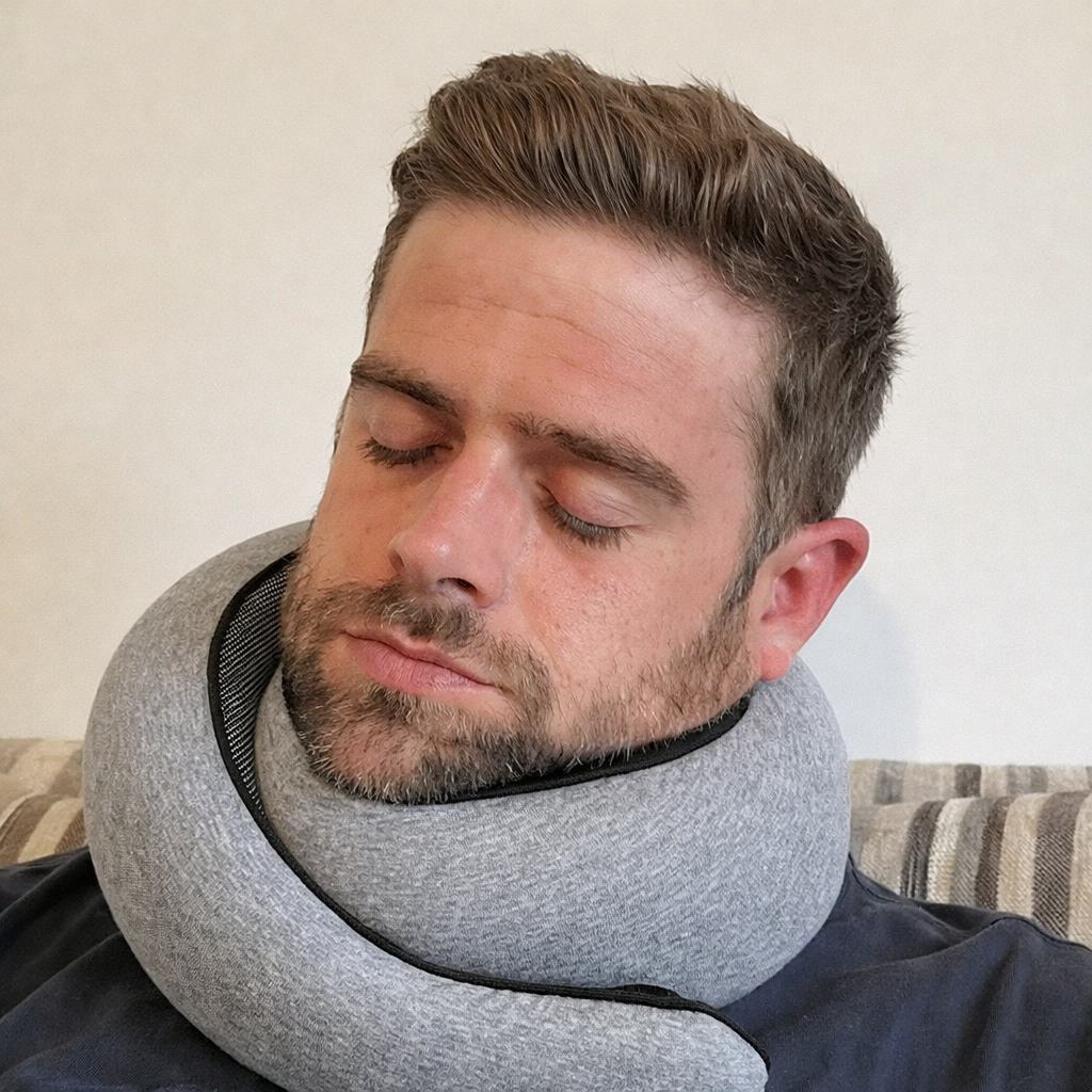 Travel Pillow Memory Foam Neck Support Flight Comfort