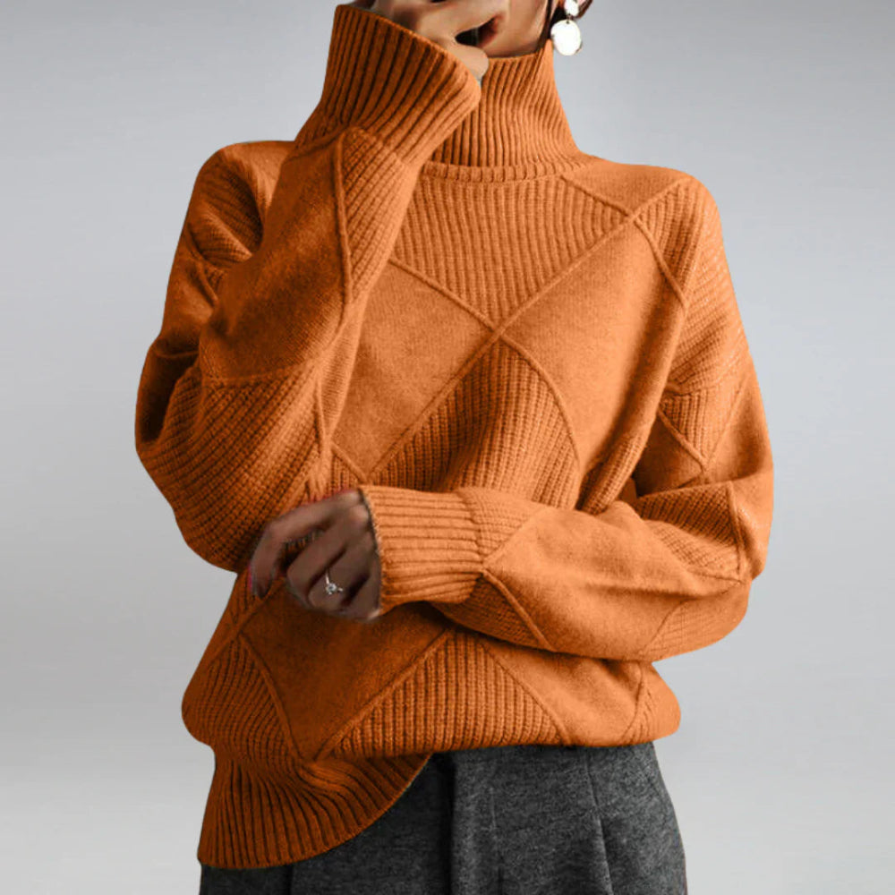 Women Oversized Turtleneck Sweater - Cozy Warm Thanks Giving Gift