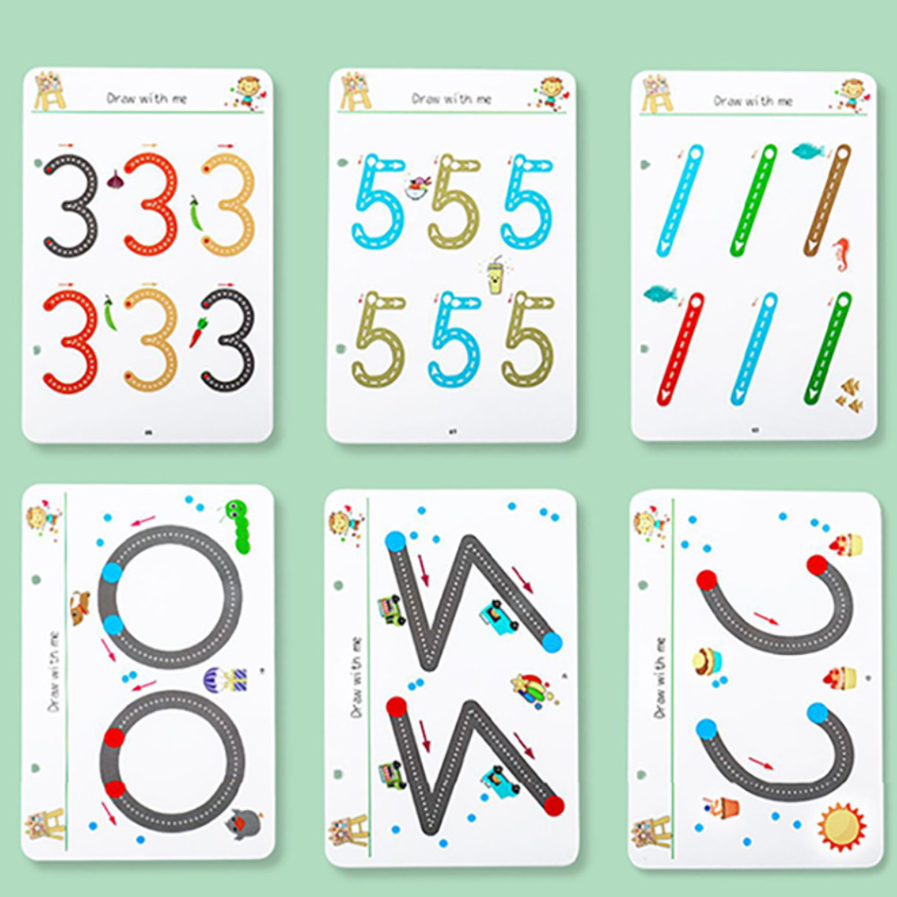 Tracing Book Kids Learning Letters Numbers and Shapes Workbook