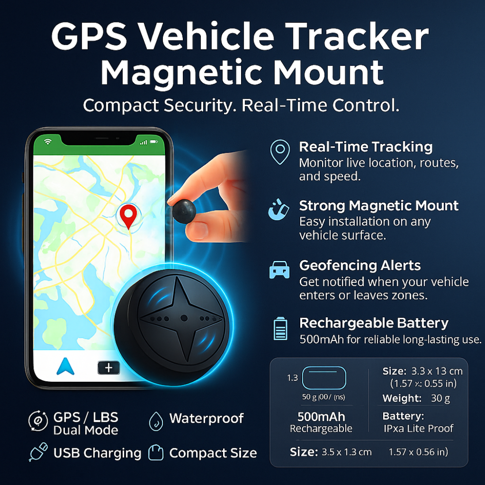 Vehicle Tracker GPS Real-Time Magnetic Car Tracker Device