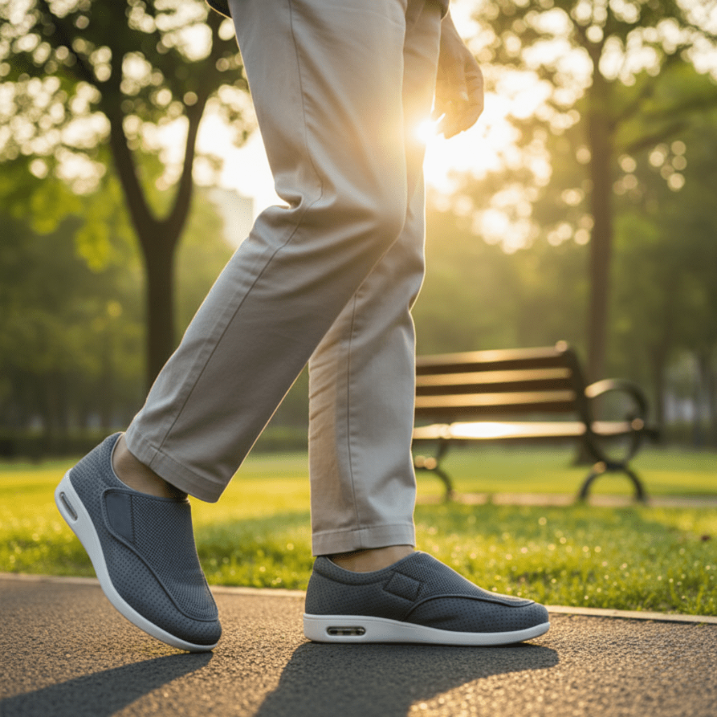 Walking Shoes Extra Wide Adjustable Fit Slip On