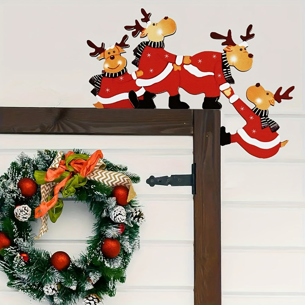 Wall Art Christmas Decorations Santa’s Reindeer Door Frame Decor