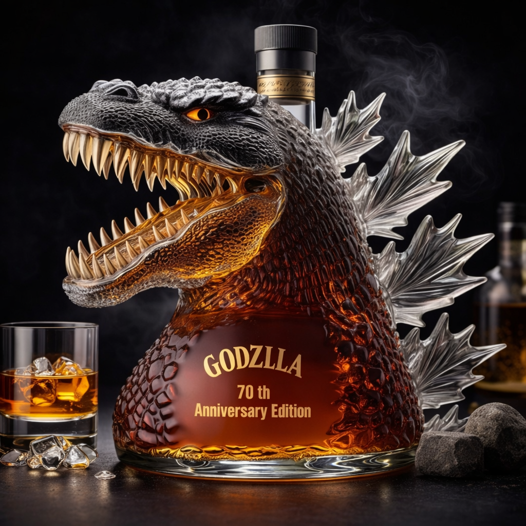 Whiskey Decanter Monster Glass Display Bottle Decorative Barware