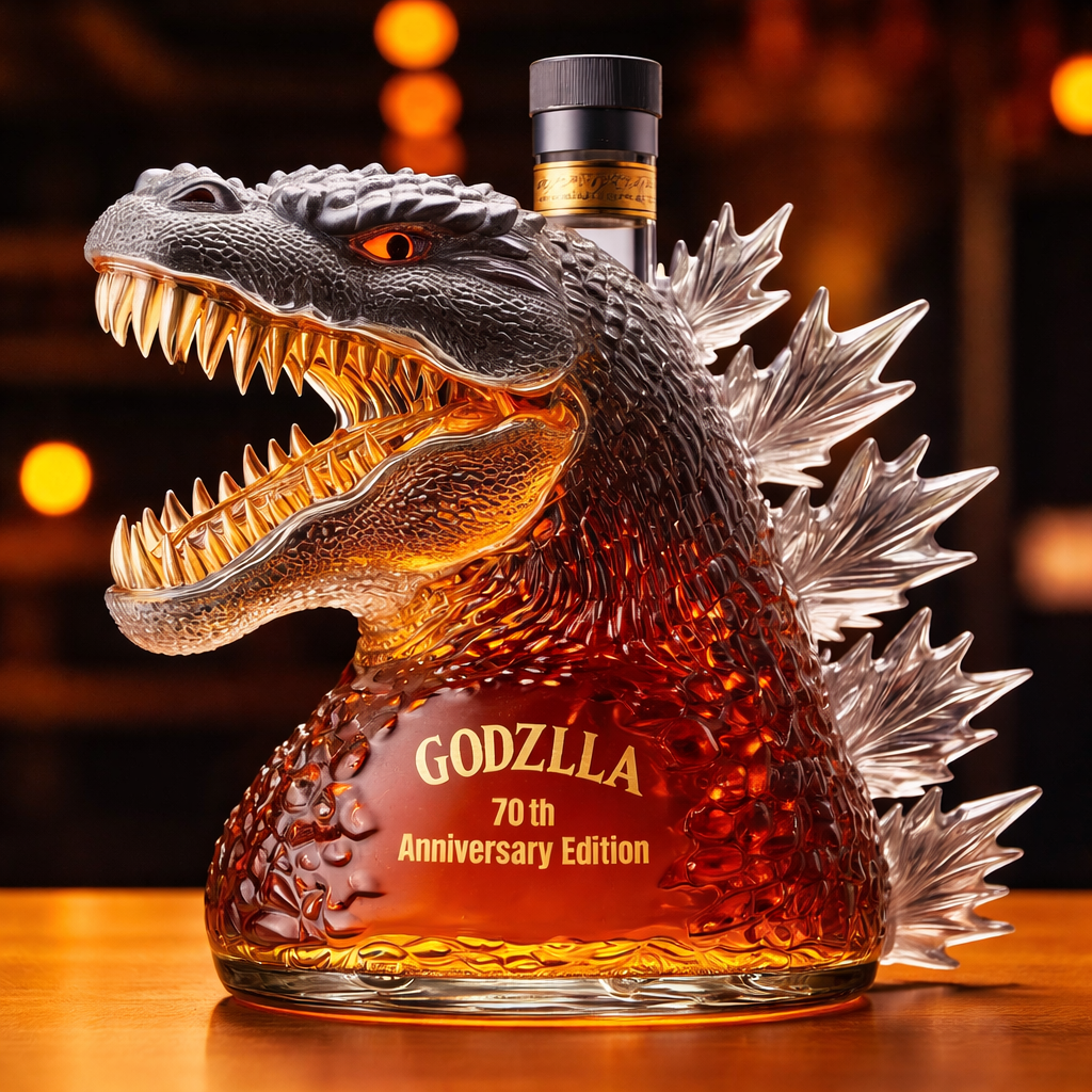 Whiskey Decanter Monster Glass Display Bottle Decorative Barware