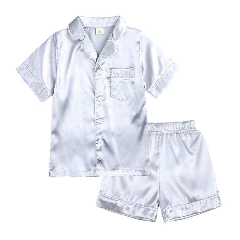 Silk Pyjama Set for Kids Sleepwear Comfort