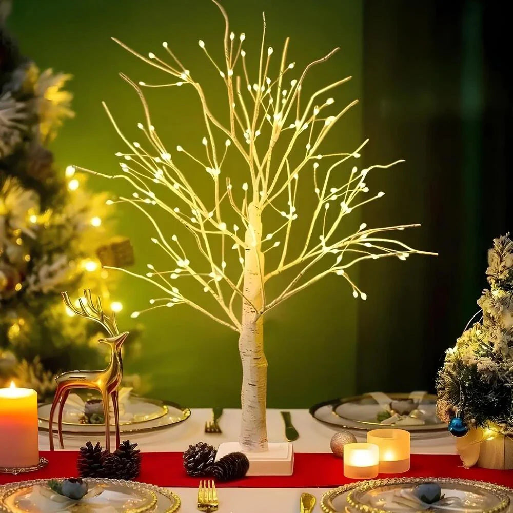 LED-Tischlampe Birke Dekorativer Baum Licht