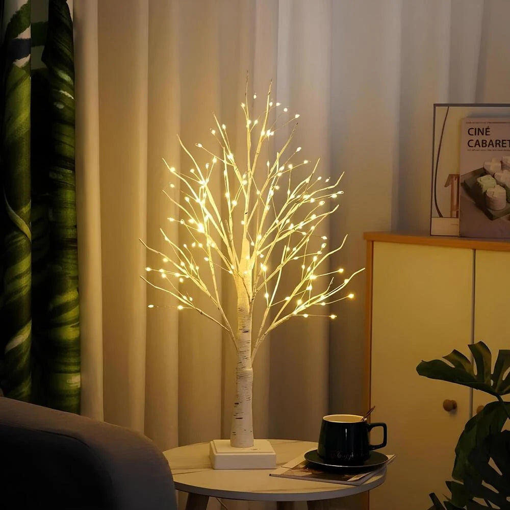 LED-Tischlampe Birke Dekorativer Baum Licht