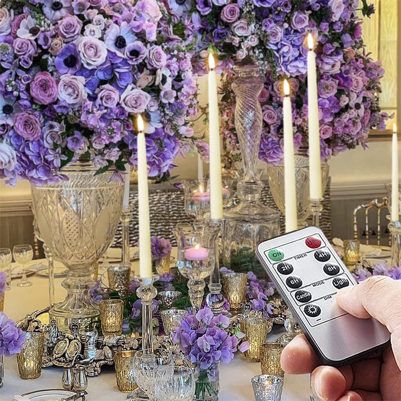 LED Candle Lights Tall Plastic Taper Decor