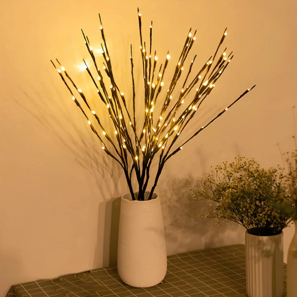 LED Lighted Artificial Branch Table Lamp
