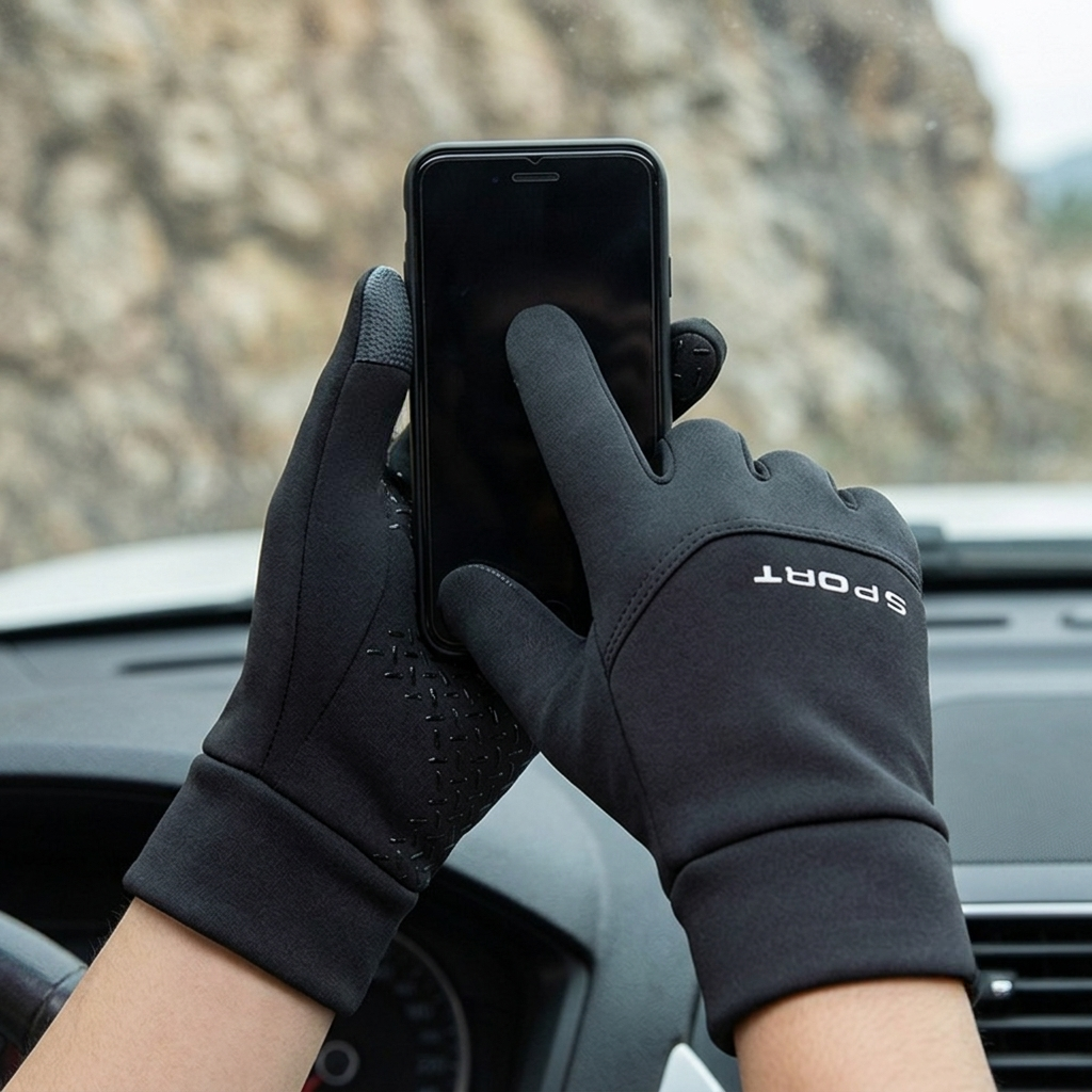 Winter Gloves Touchscreen Thermal Water Repellent Grip Pair