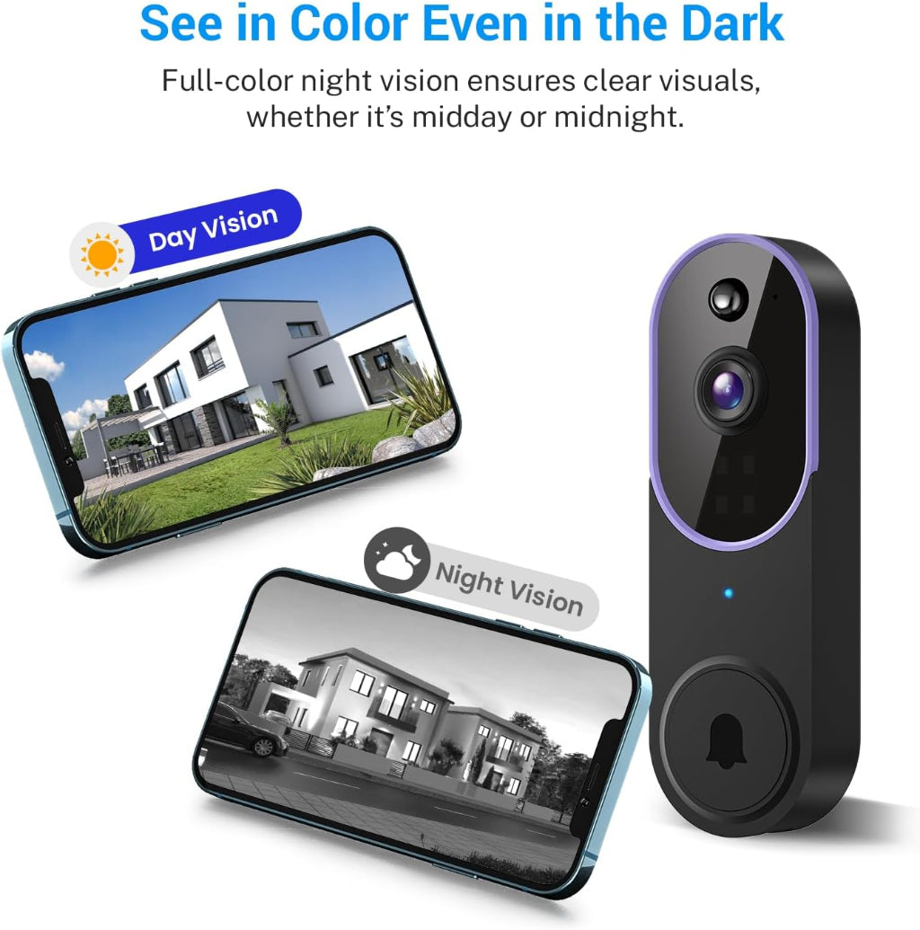 Wireless Doorbell Camera Smart Video AI Night Vision 5