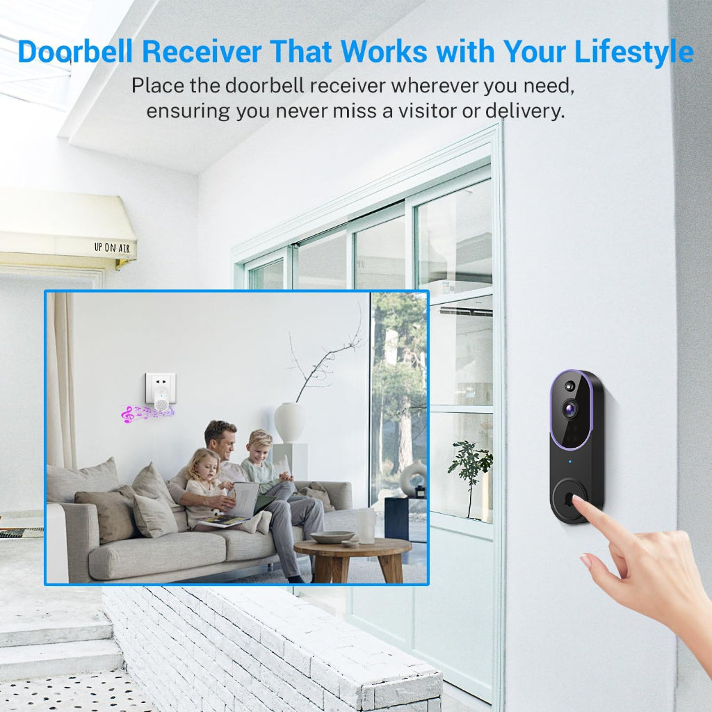 Wireless Doorbell Camera Smart Video AI Night Vision 6