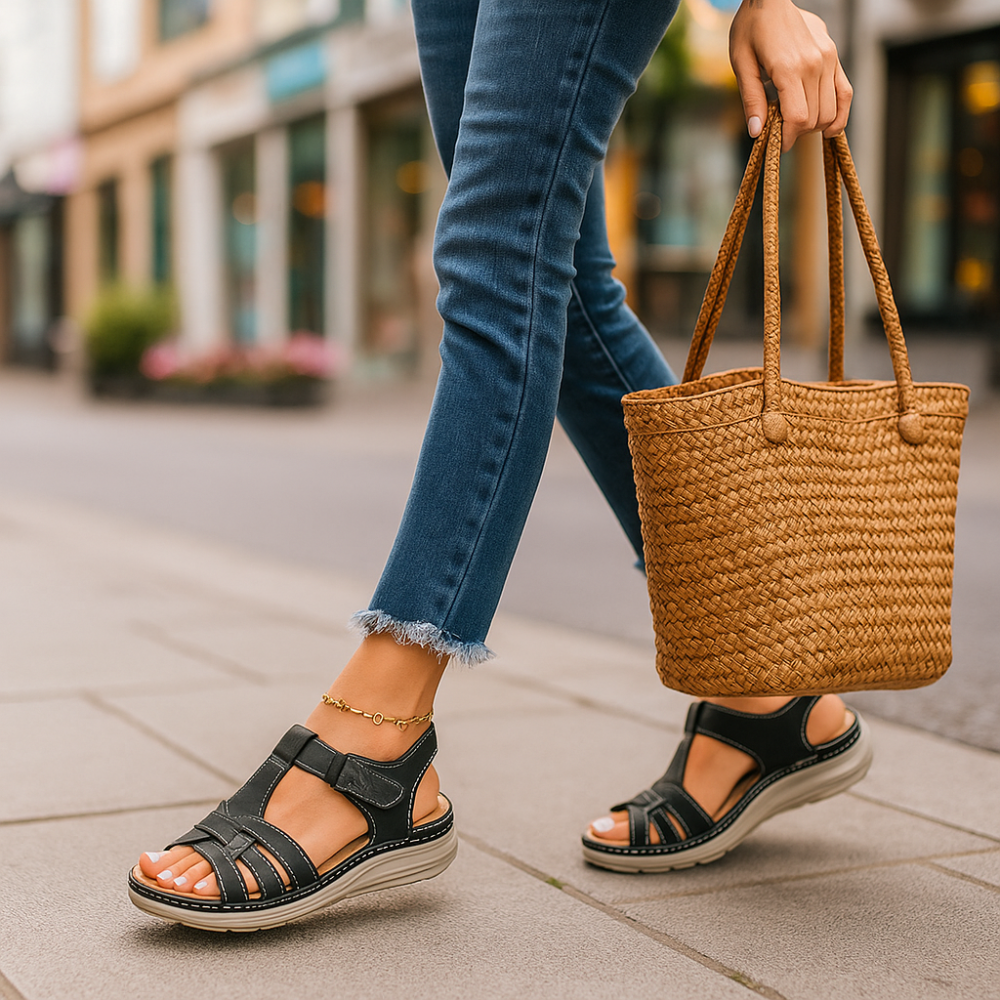 Dámské pohodlné letní sandály na chůzi - podpůrné a prodyšné