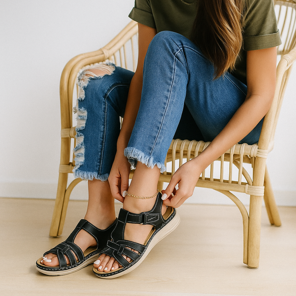 Women's Supportive Comfortable Sandals - Breathable Cushioned