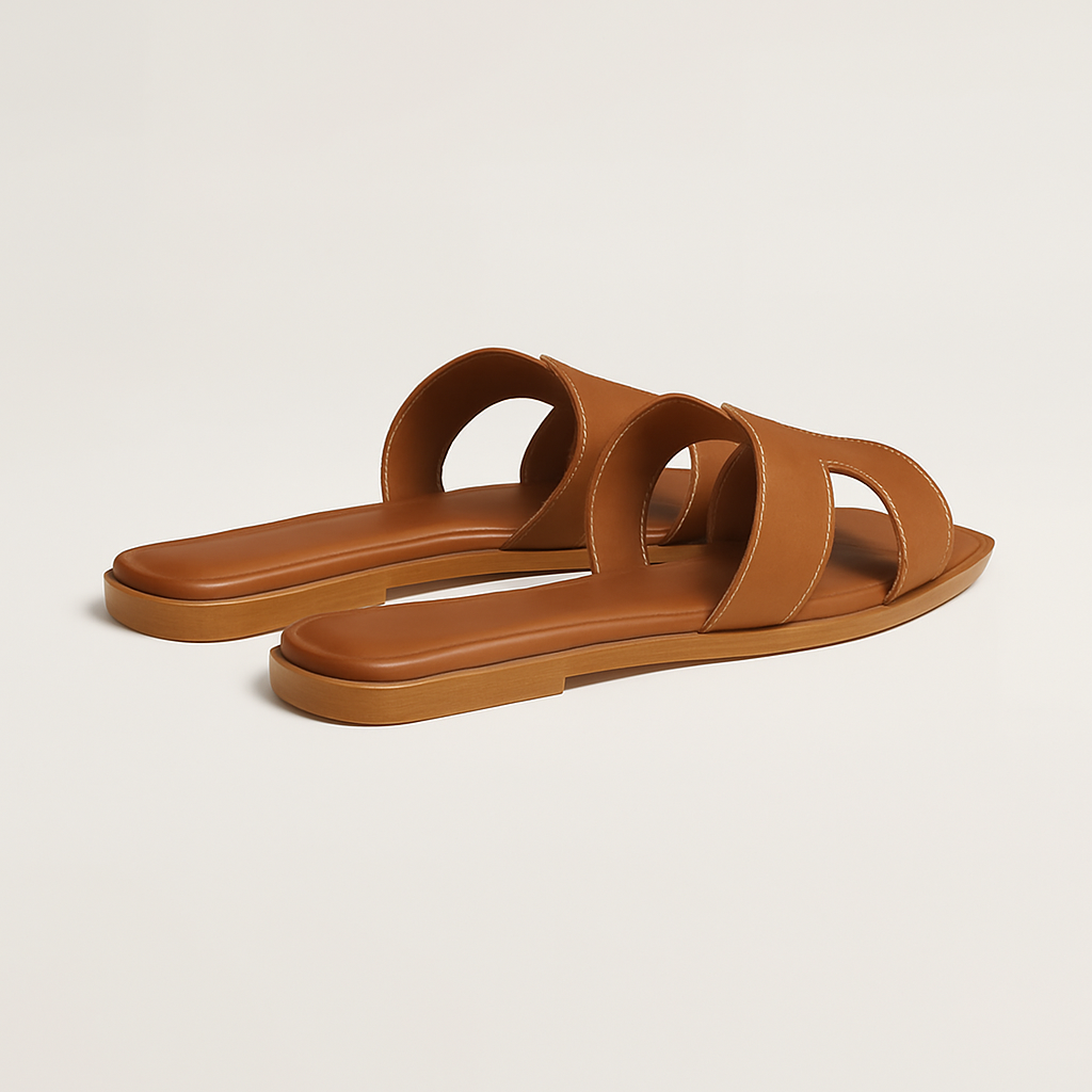 Women’s Flat Slip On Sandals | Comfortable Wide Fit Summer Shoes