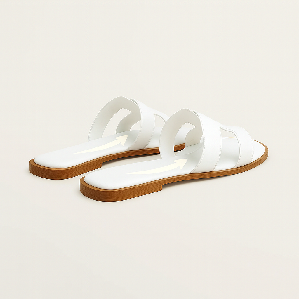 Damen Schlupf Flache Sandalen | Bequeme Sommer Schuhe