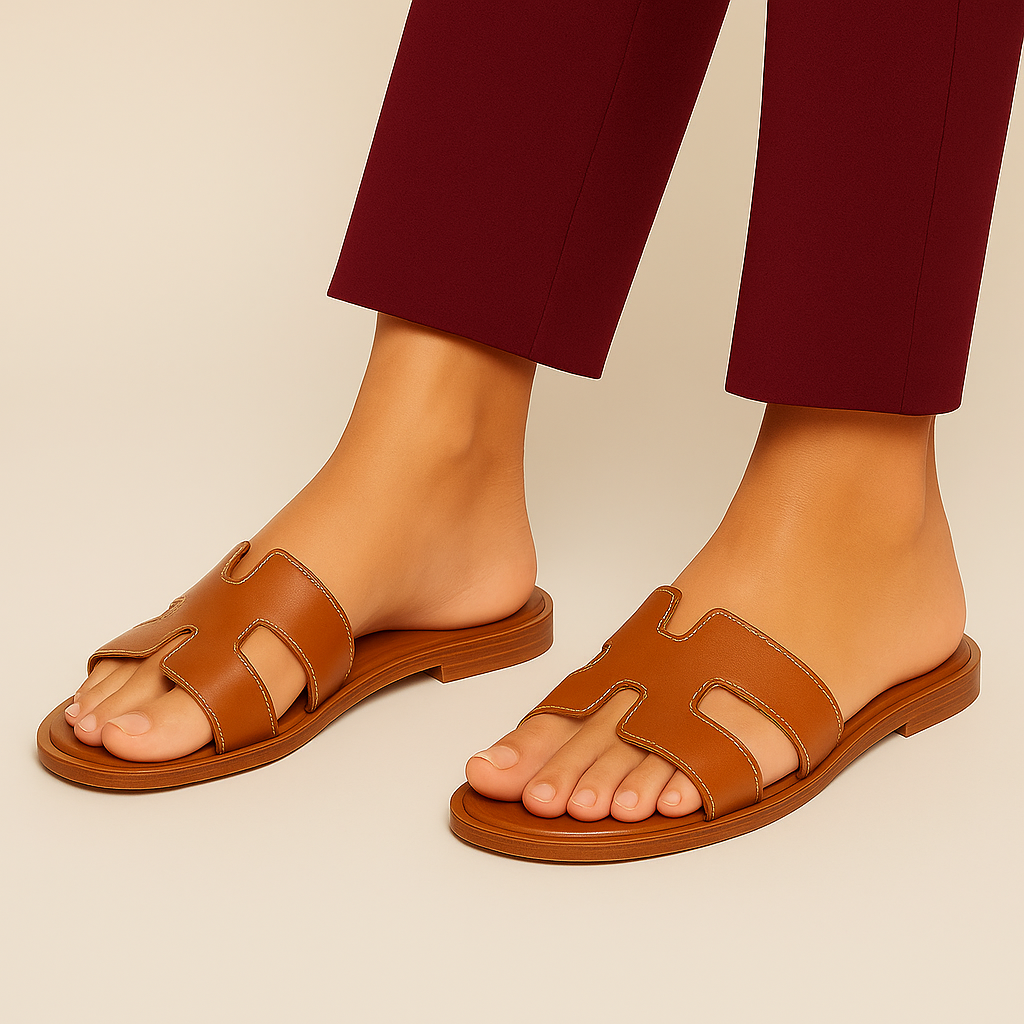 Damen Schlupf Flache Sandalen | Bequeme Sommer Schuhe