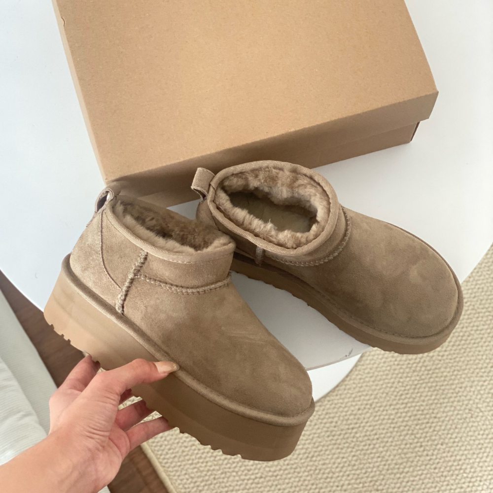 Women’s Platform Ankle Boots - Warm Fur Lining Stylish Comfort