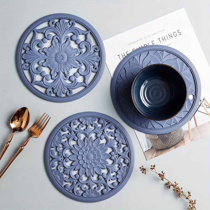 Ensemble de dessous de plat en silicone résistant à la chaleur