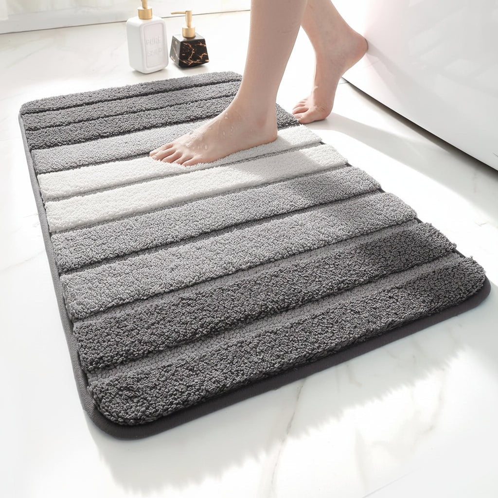 Absorbent Bath Rug Non-Slip Microfiber Design - Image 3