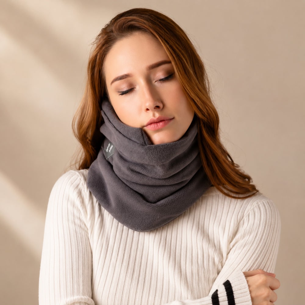 Adjustable Travel Pillow Neck Support Compact Neck Brace - Image 1