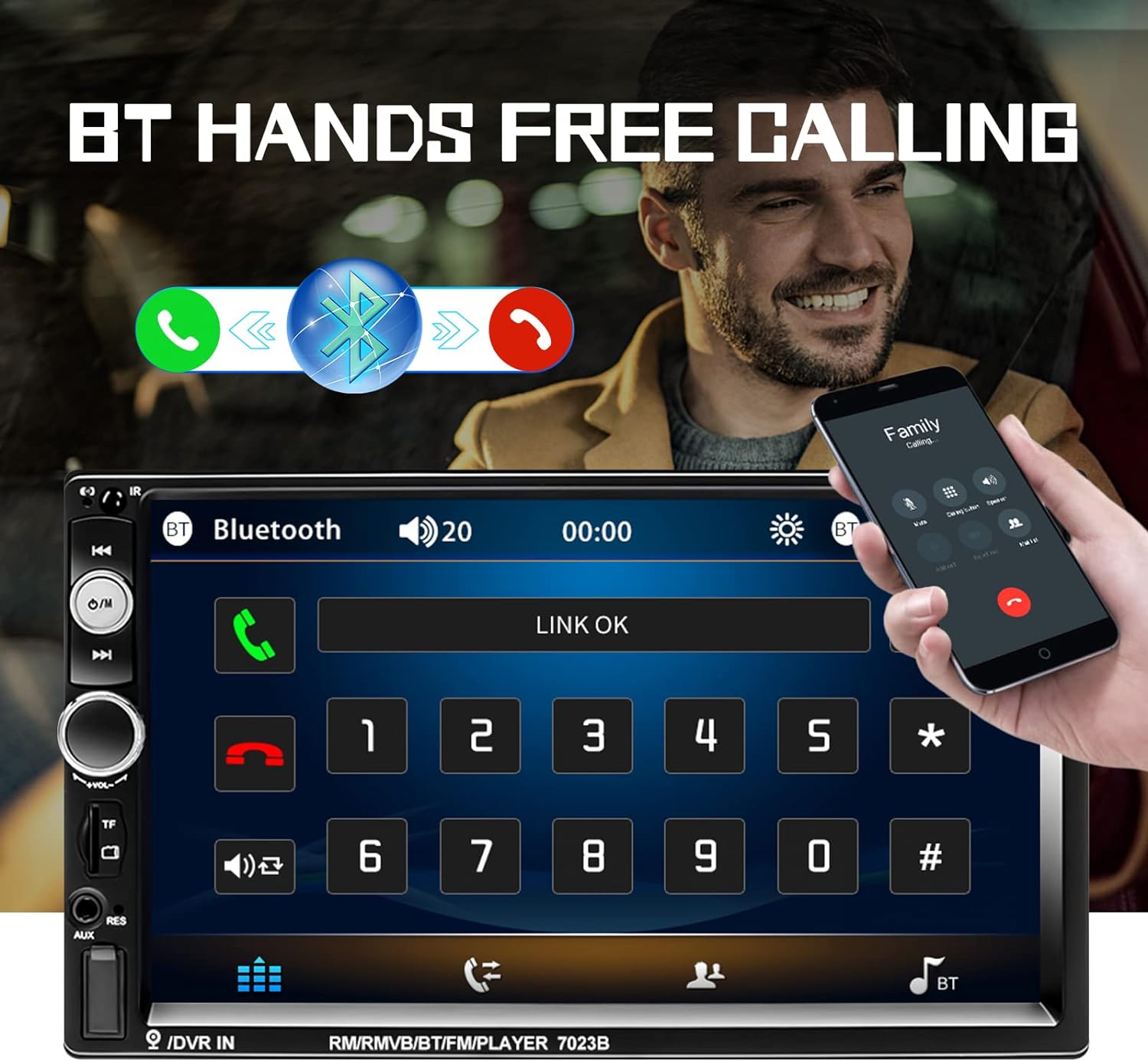 Bluetooth Car Stereo Touchscreen Audio System