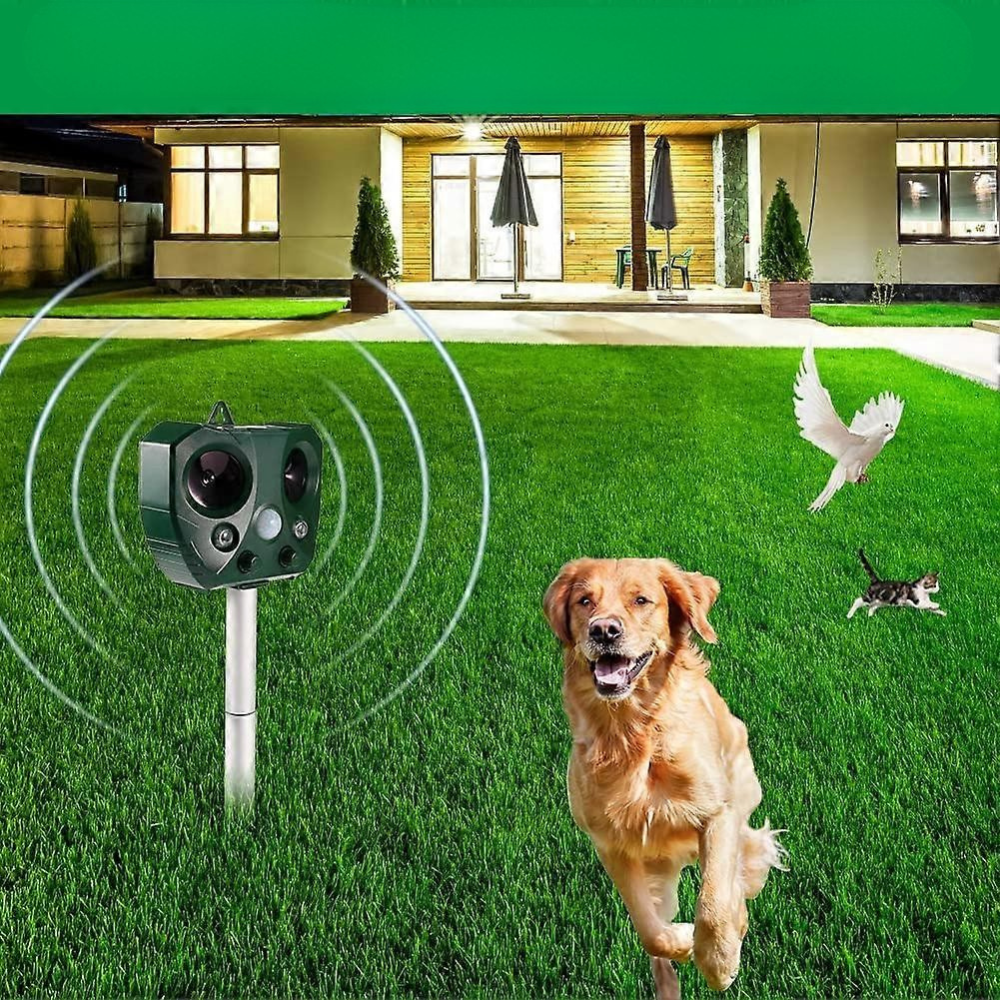 Solar Ultrasonic Outdoor Animal Deterrent