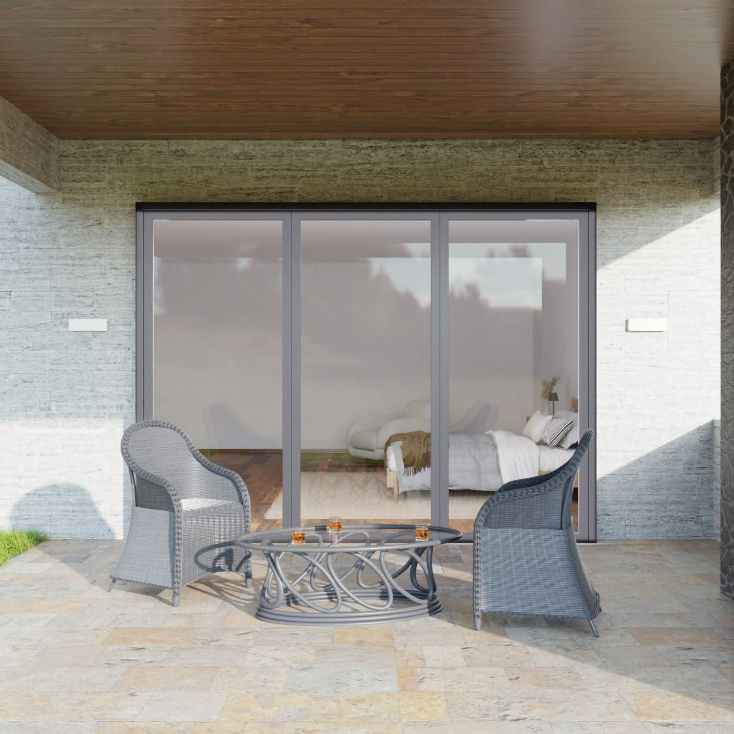 屋外用LEDウォールライト モダン長方形