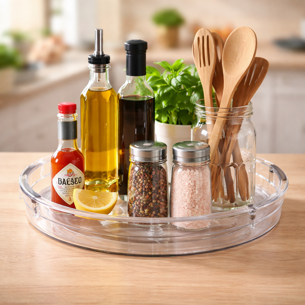 Lazy Susan Organizer Cabinet Turntable Storage