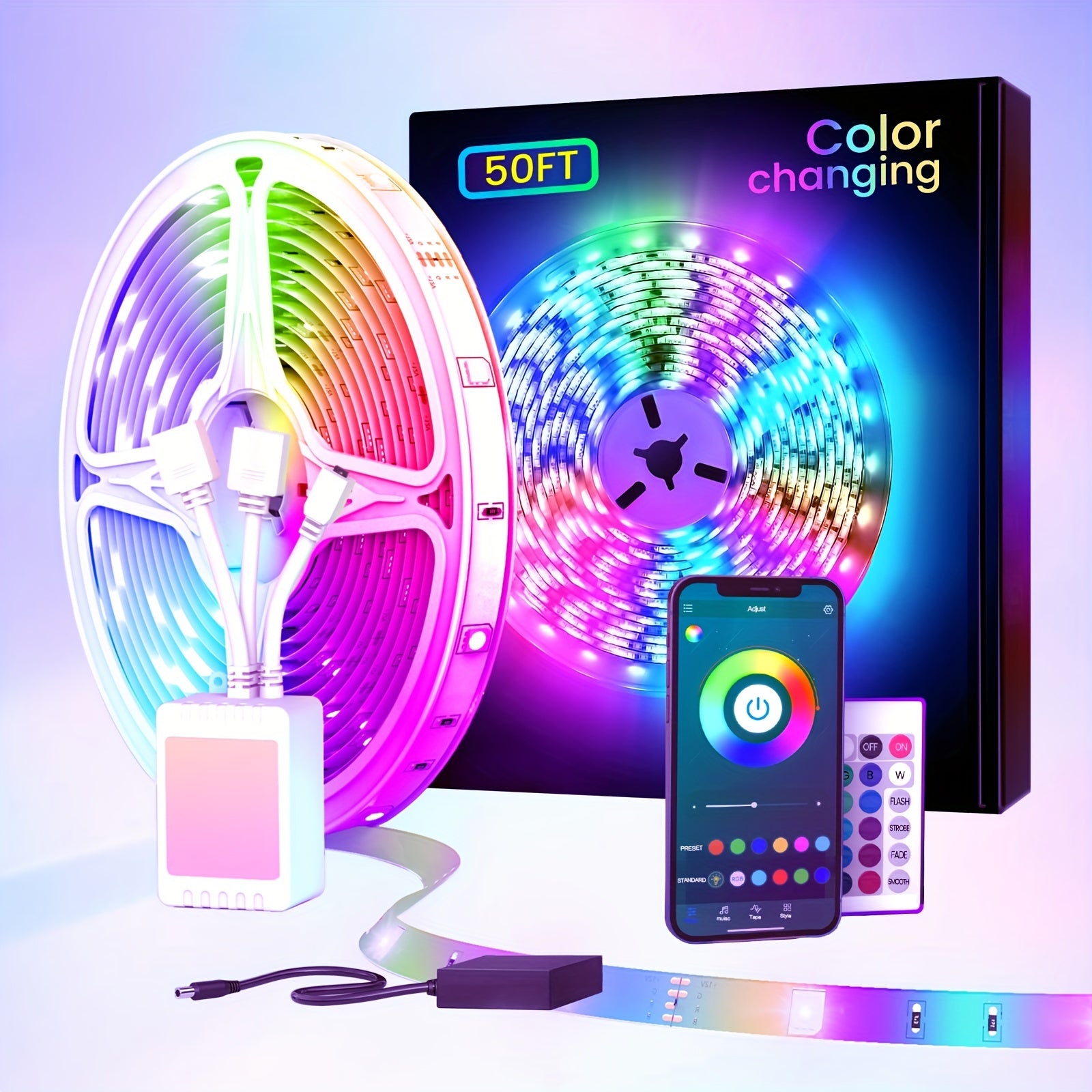 LED-Streifenlichter Farbwechsel mit App-Steuerung