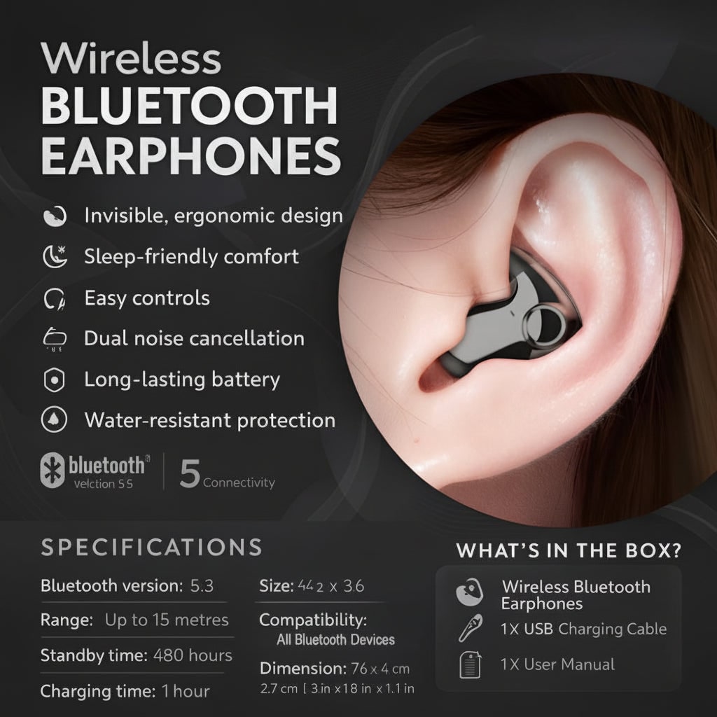 Bluetooth Earbuds Wireless Earbuds Noise Cancelling Earbuds In Ear Headphones - Image 3