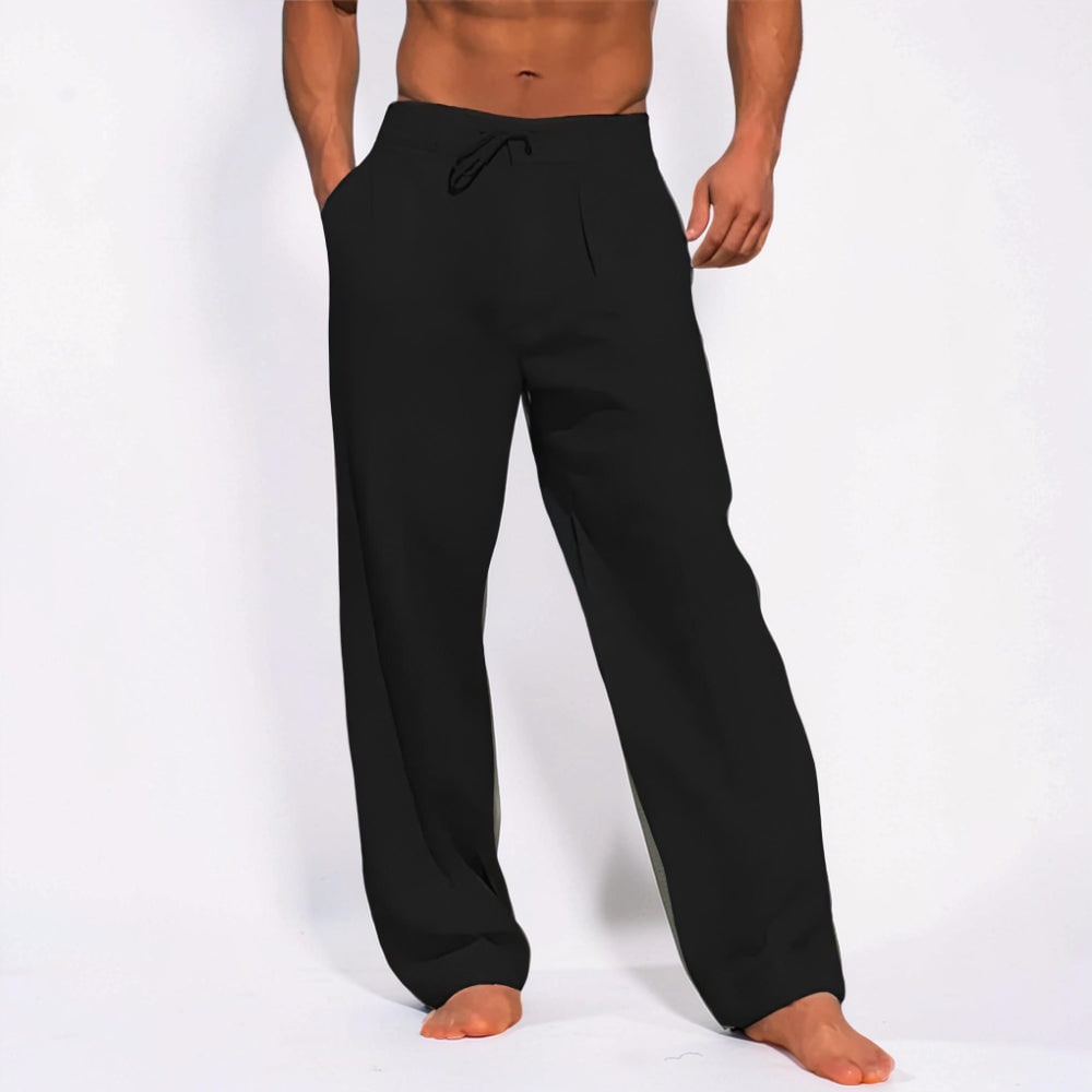 Casual Pants Men's Trousers Straight Leg Pants Drawstring Pants - Image 4