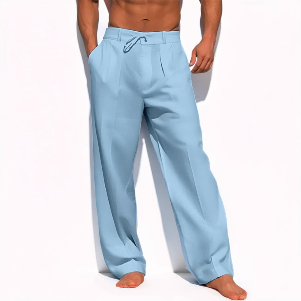 Casual Pants Men's Trousers Straight Leg Pants Drawstring Pants - Image 5