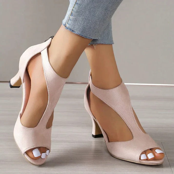 Women's Heeled Open Toe Wedding Sandals | Ankle Strap