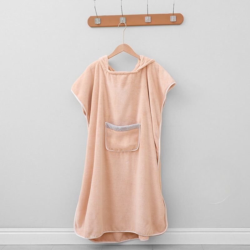 Kapuzenhandtuch Poncho Weicher Mikrofaser Bademantel