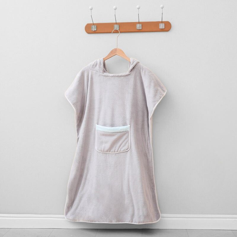 Kapuzenhandtuch Poncho Weicher Mikrofaser Bademantel