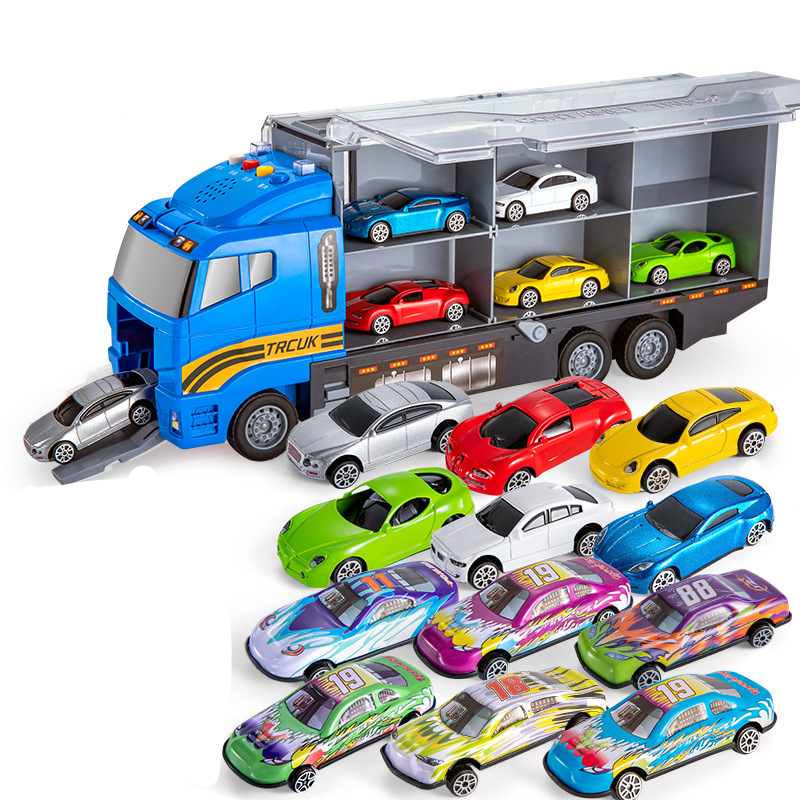 Toy Construction Vehicle Set with Carry Case