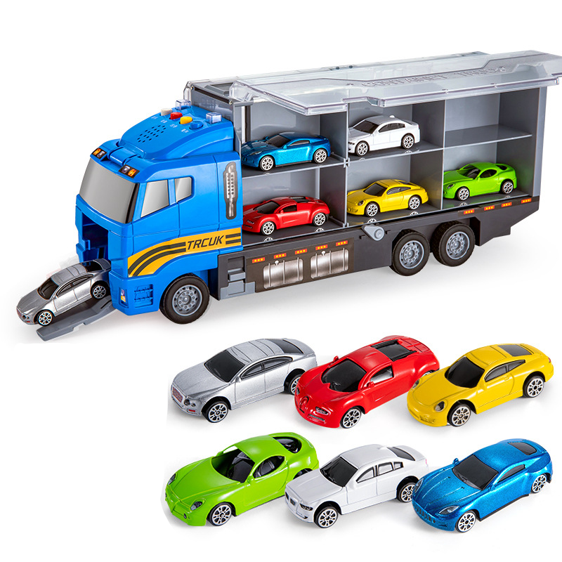 Toy Construction Vehicle Set with Carry Case