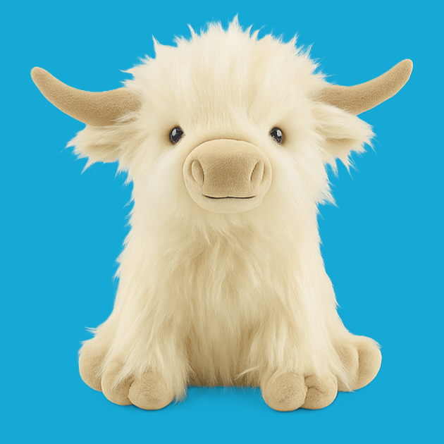 Cuddly Highland Cow Soft Toy Companion - Image 3
