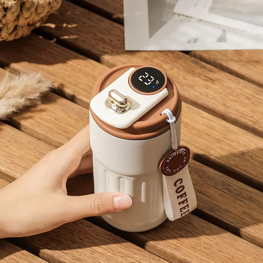 Travel Coffee Mug with Smart Lid Display