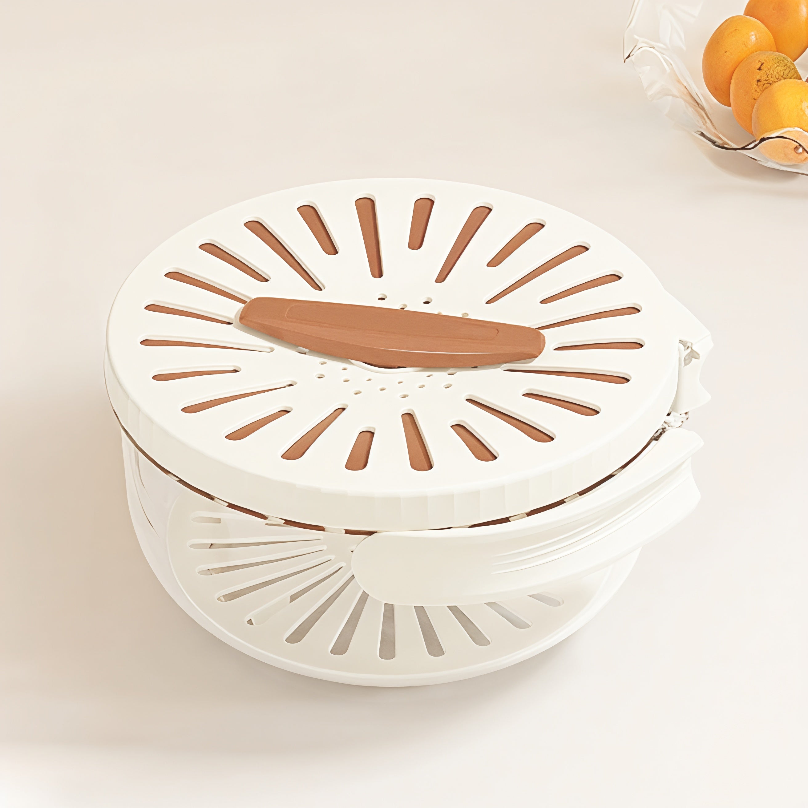 Plastic Kitchen Colander Bowl Lid Drainage