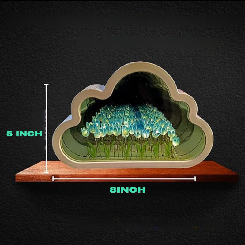 LED-Tischlampe Blumen Unendlichkeitsspiegel Licht