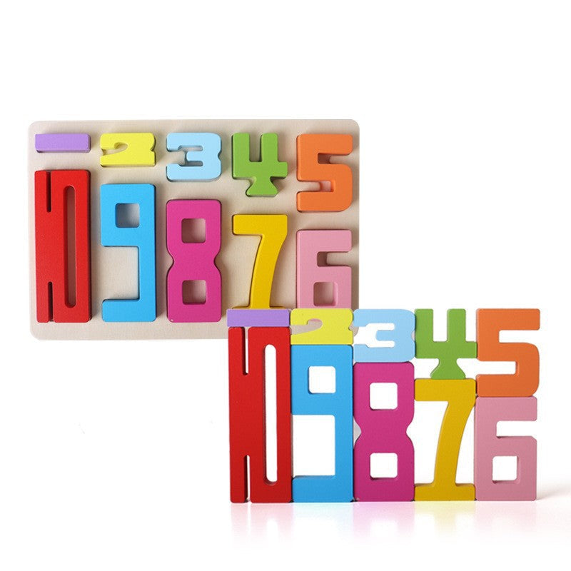 Wooden Maths Number Stacking Learning Blocks