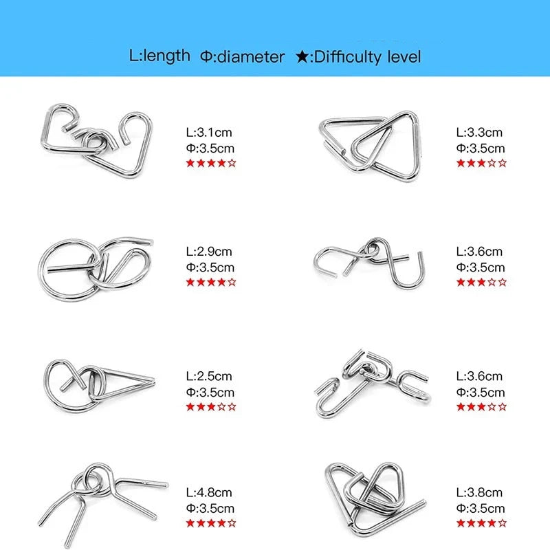 Educational Kids Toy Metal Puzzle Set