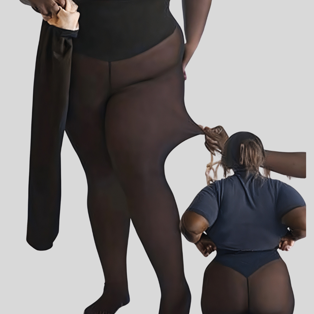 Women Seamless Sheer Shapewear Tights - Stretchy Slimming