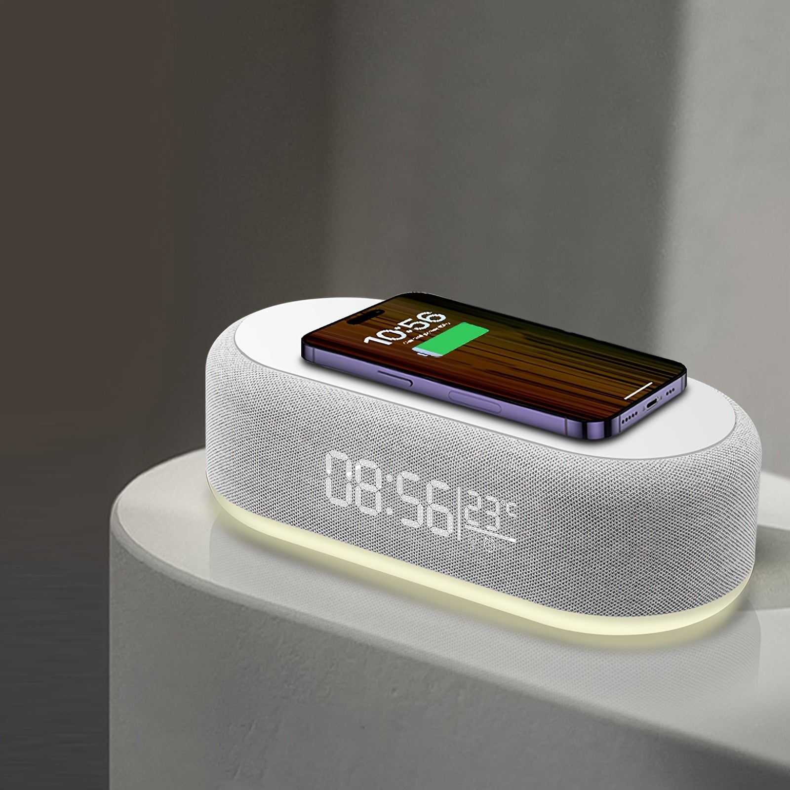 Wireless Charger Alarm Clock with Night Light