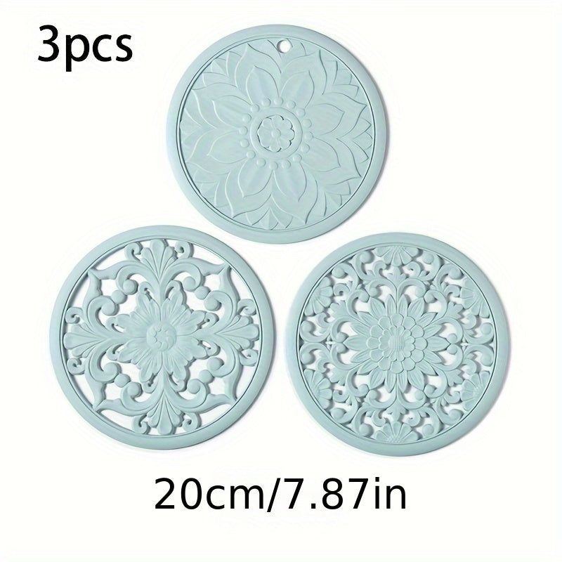 Ensemble de dessous de plat en silicone résistant à la chaleur